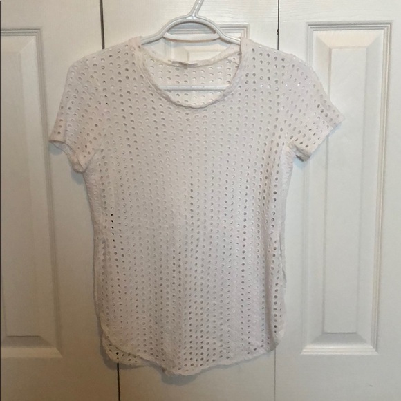 Aritzia Wilfred Capucine Eyelet T-shirt White - Picture 6 of 10